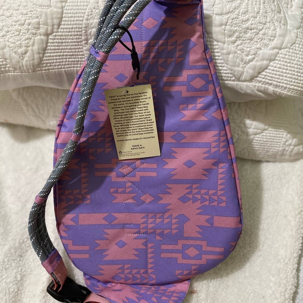 Sold New KAVU Rope Sling Bag Crossbody Backpack 🎒Pastel Arcade color Multi NWT - Picture 6 of 12